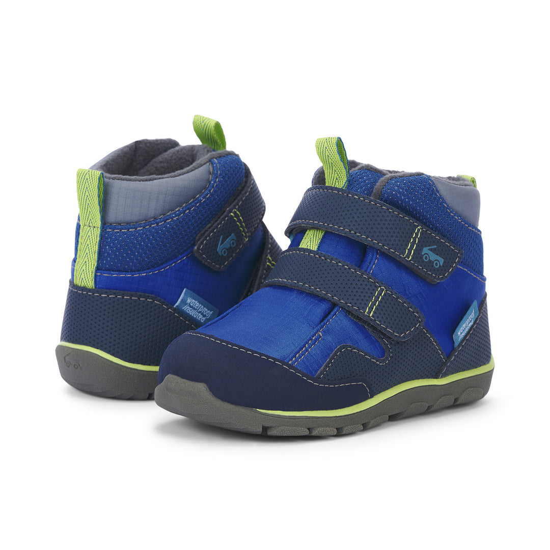 See Kai Run Atlas Waterproof Insulated Winter Boot, Blue |Mockingbird Baby & Kids