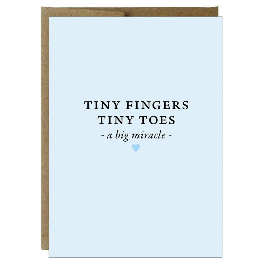 Idea Chic Tiny Fingers and Tiny Toes Baby Boy Greeting Card |Mockingbird Baby & Kids