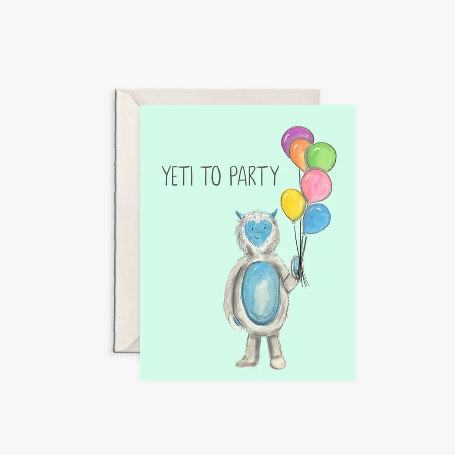 emmy + olly Yeti to Party Greeting Card |Mockingbird Baby & Kids