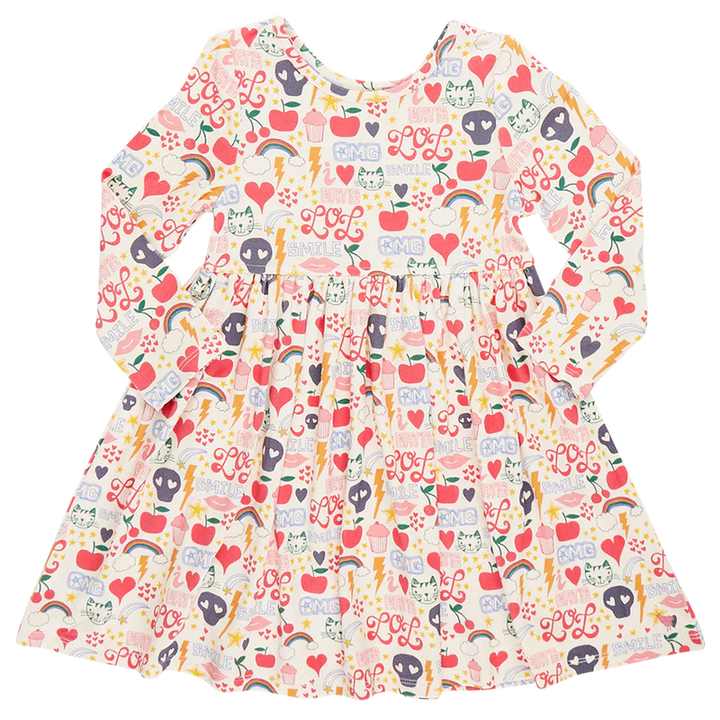 Pink Chicken Bamboo Steph Dress, Journal Doodle |Mockingbird Baby & Kids