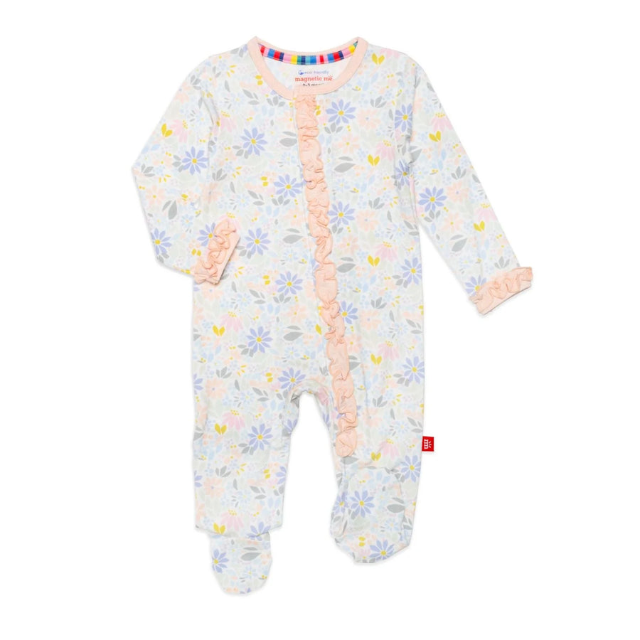 Magnetic Me Darby Magnetic Footie with Ruffles |Mockingbird Baby & Kids Boutique