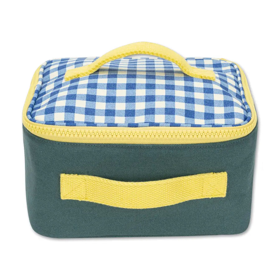 Fluf Gingham Blue Insulated Lunch Tote |Mockingbird Baby & Kids