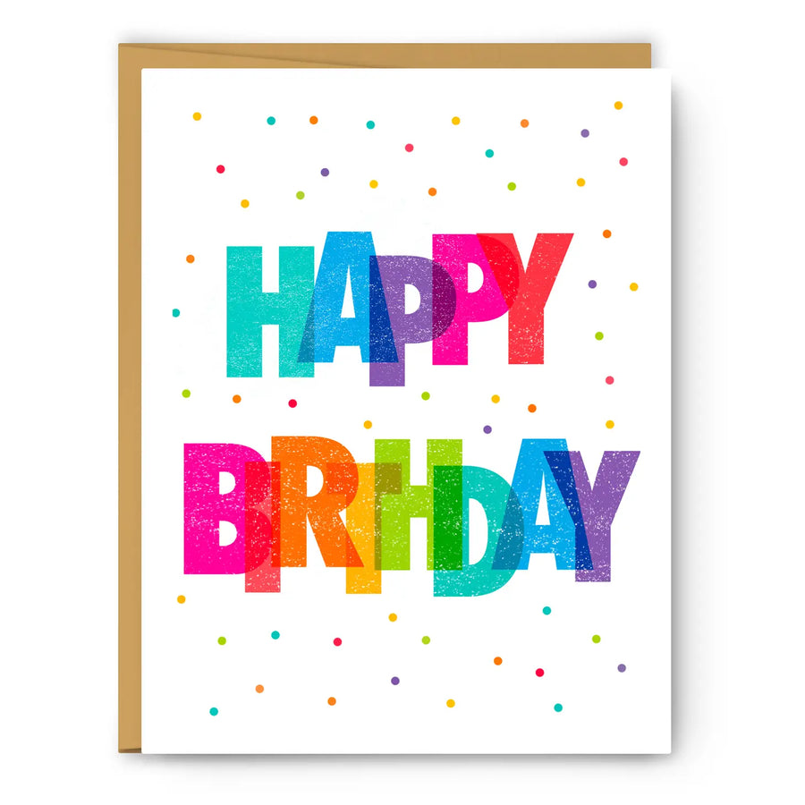 Footnotes Happy Birthday Colorful Greeting Card |Mockingbird Baby & Kids Boutique