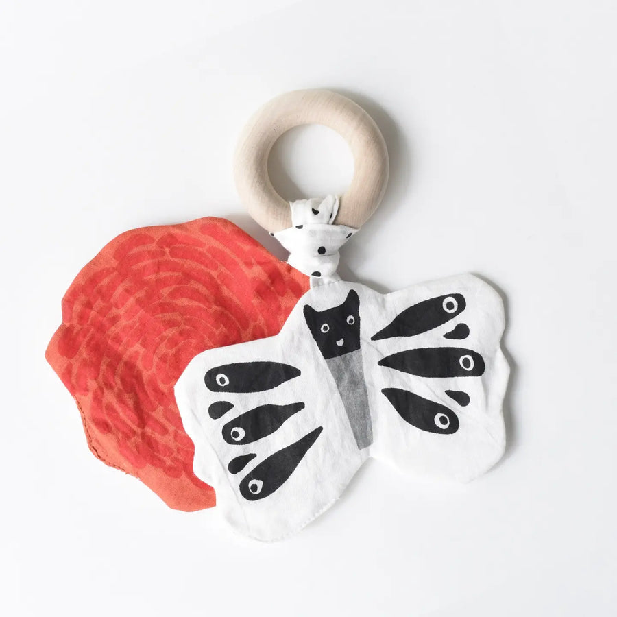 Wee Gallery Butterfly Crinkle Teether |Mockingbird Baby & Kids