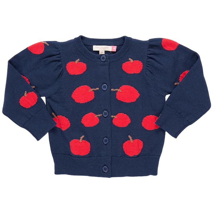 Pink Chicken Constance Sweater, Apples |Mockingbird Baby & Kids