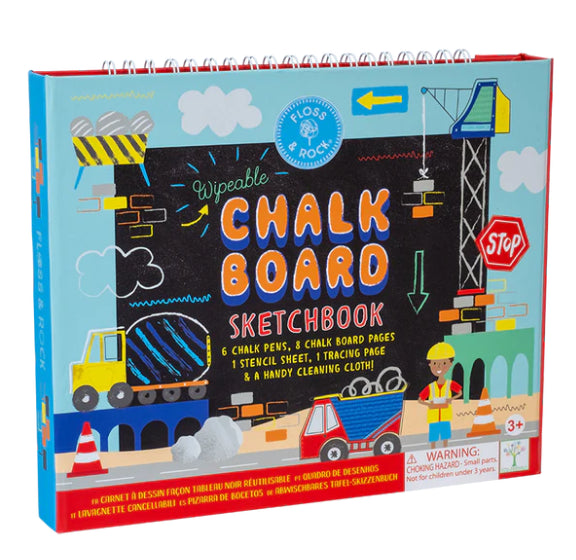 Floss & Rock Construction Chalkboard Sketchbook |Mockingbird Baby & Kids