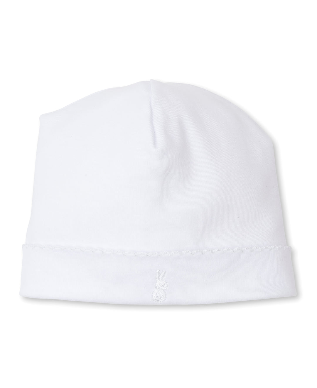 Pique Cuddle Bunnies Newborn Hat, White