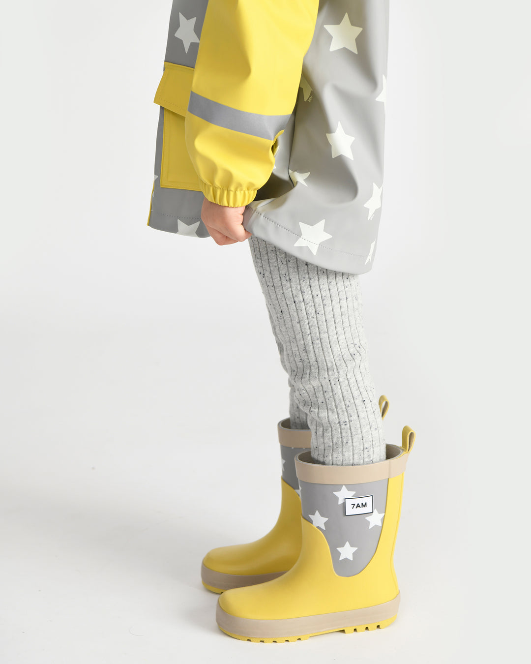 Yellow Star Rain Boots