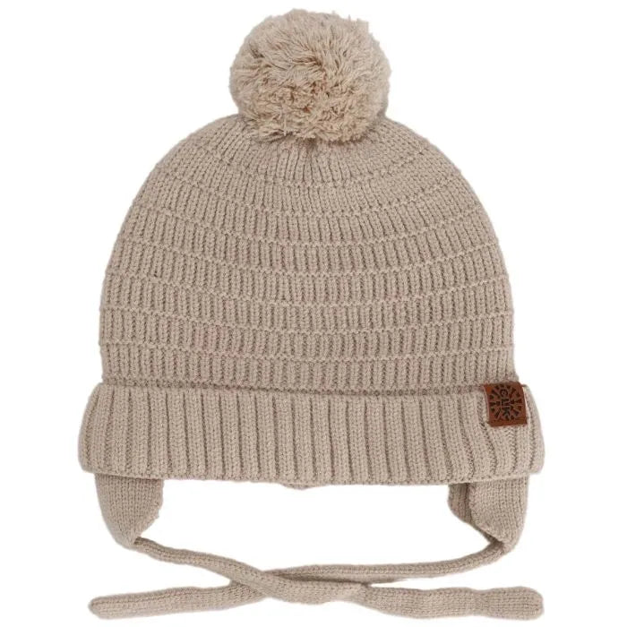 CaliKids Soft Touch Knit Hat, Beige |Mockingbird Baby & Kids