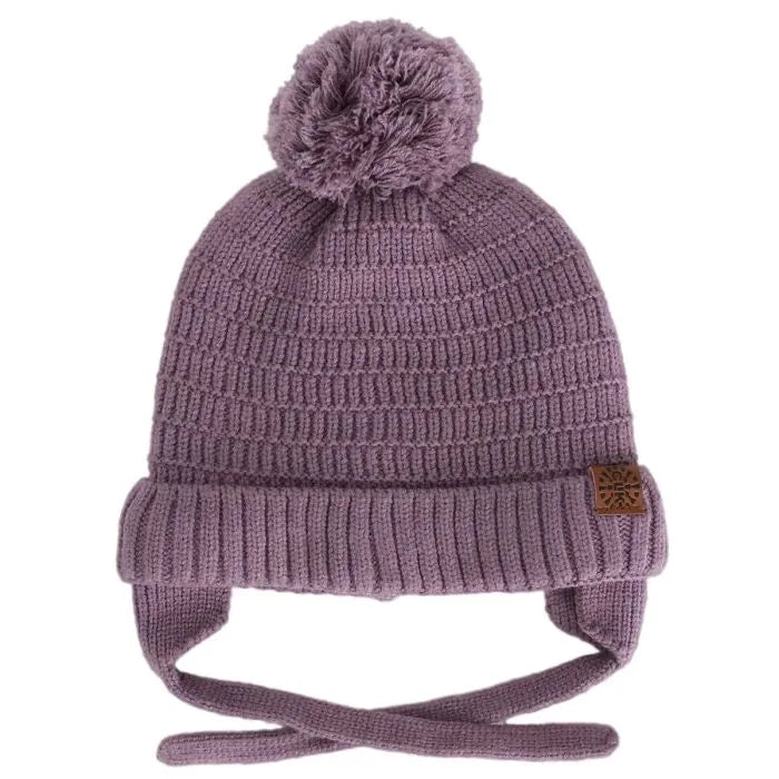 CaliKids Soft Touch Knit Hat, Dark Lilac |Mockingbird Baby & Kids