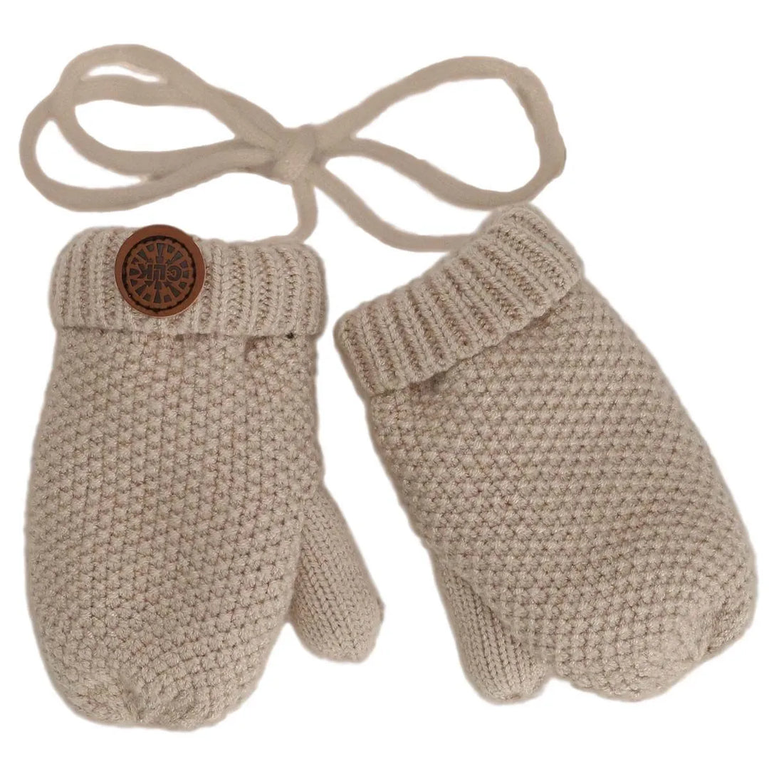 CaliKids Soft Touch Knit Mittens, Beige |Mockingbird Baby & Kids