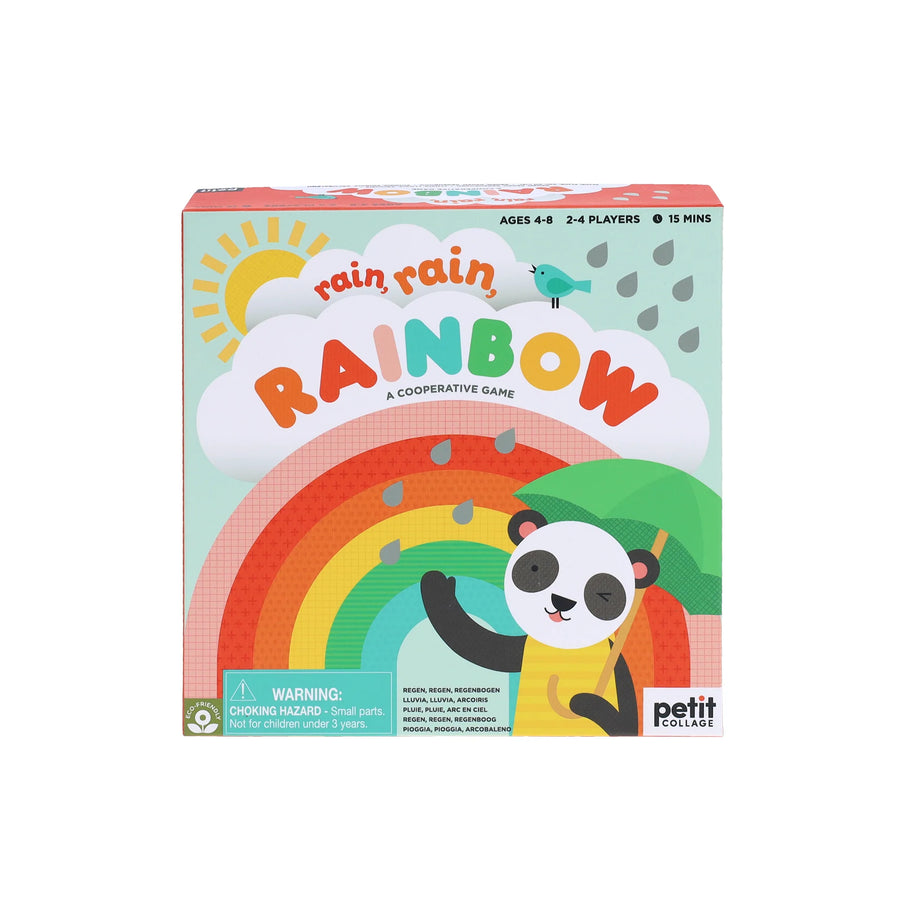 Petit Collage Rain, Rain, Rainbow Cooperative Game |Mockingbird Baby & Kids