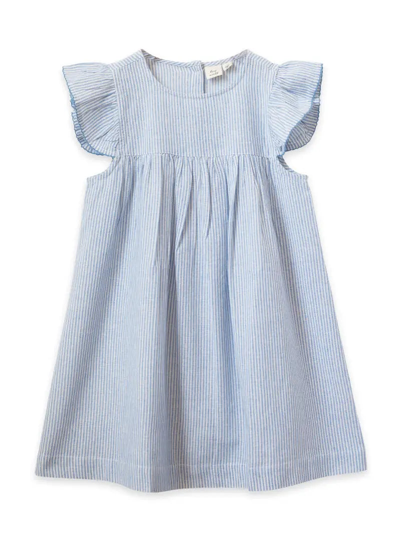 Beet World Hannah Dress, Blue Stripe |Mockingbird Baby & Kids
