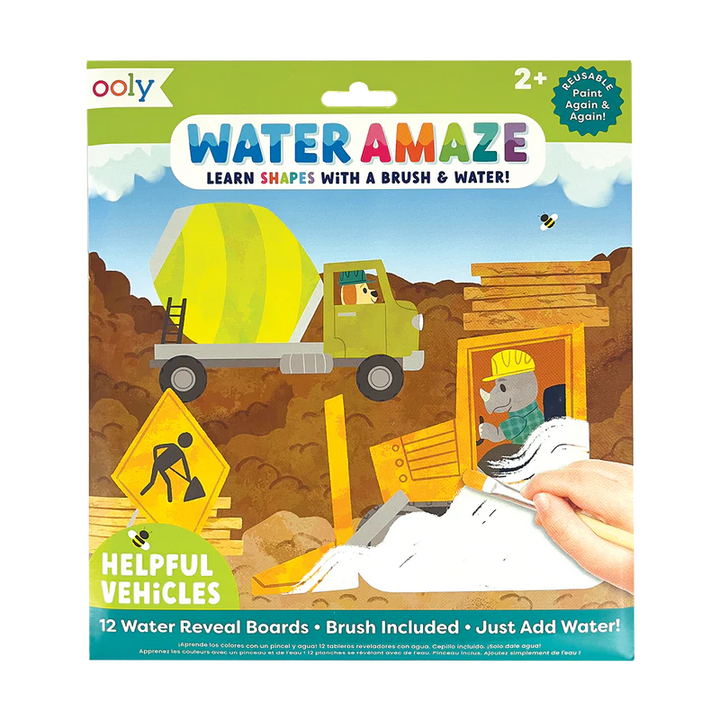 Ooly Water Amaze Water Reveal Boards, Helpful Vehicles |Mockingbird Baby & Kids