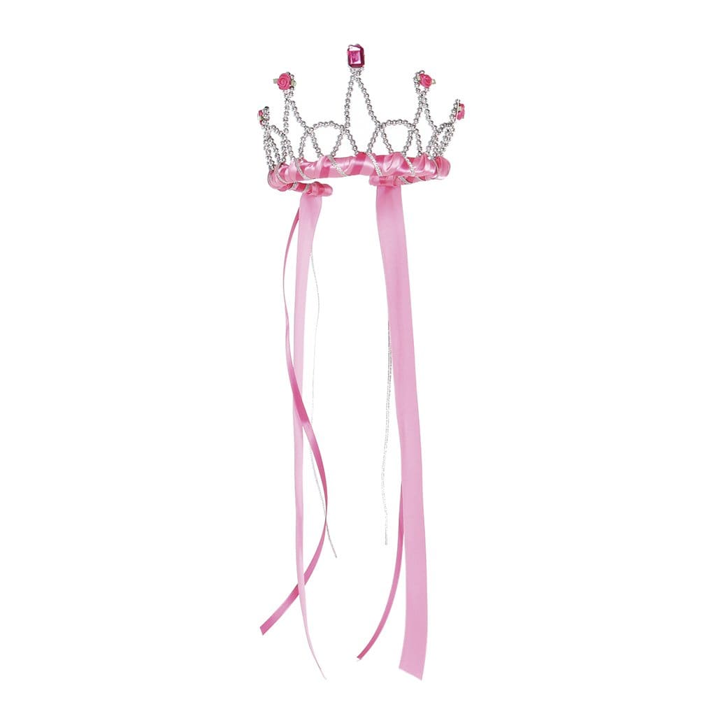 Great Pretenders Ribbon Tiara, Dark Pink |Mockingbird Baby & Kids Boutique