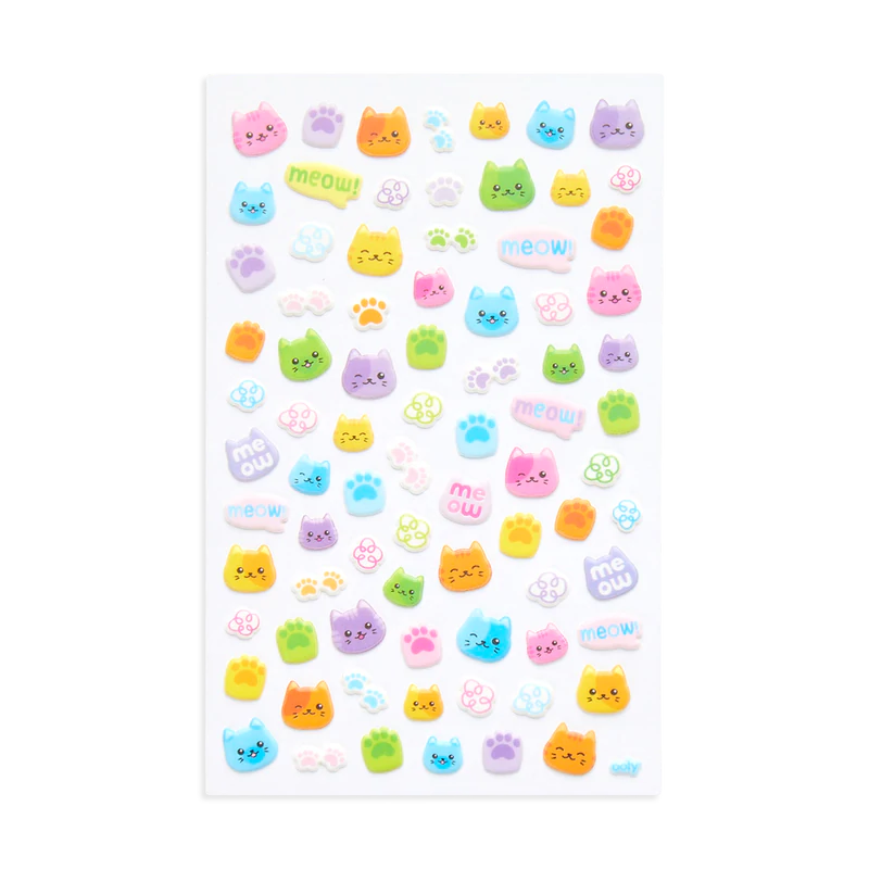 Ooly Itsy Bitsy Stickers - Colorful Cats |Mockingbird Baby & Kids