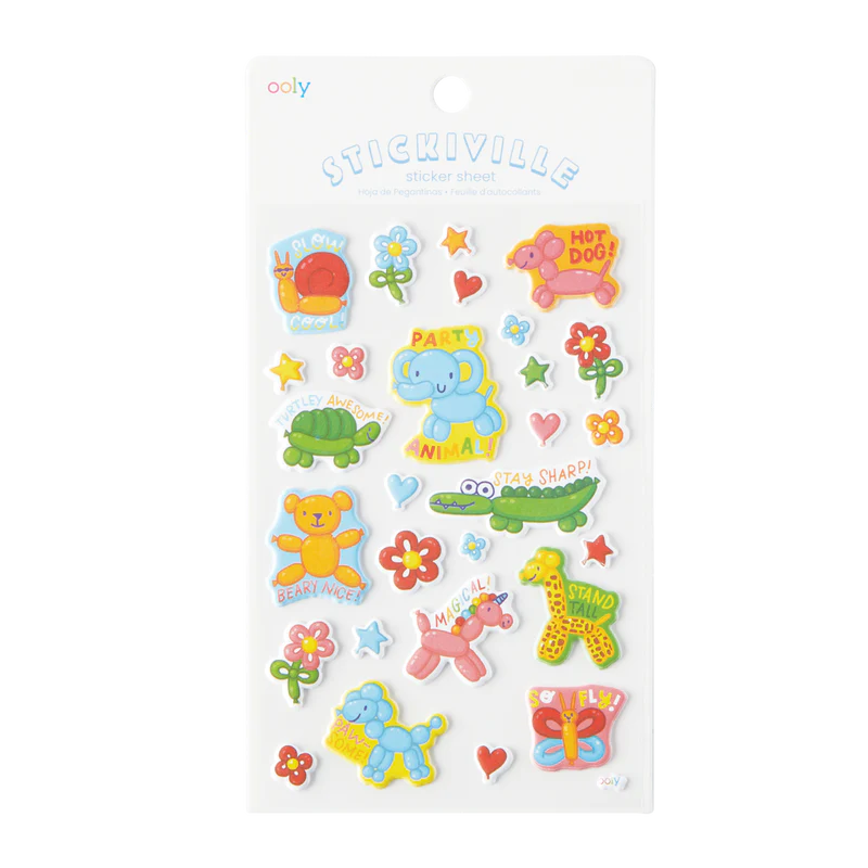 Ooly Stickiville Stickers - Animal Balloons |Mockingbird Baby & Kids