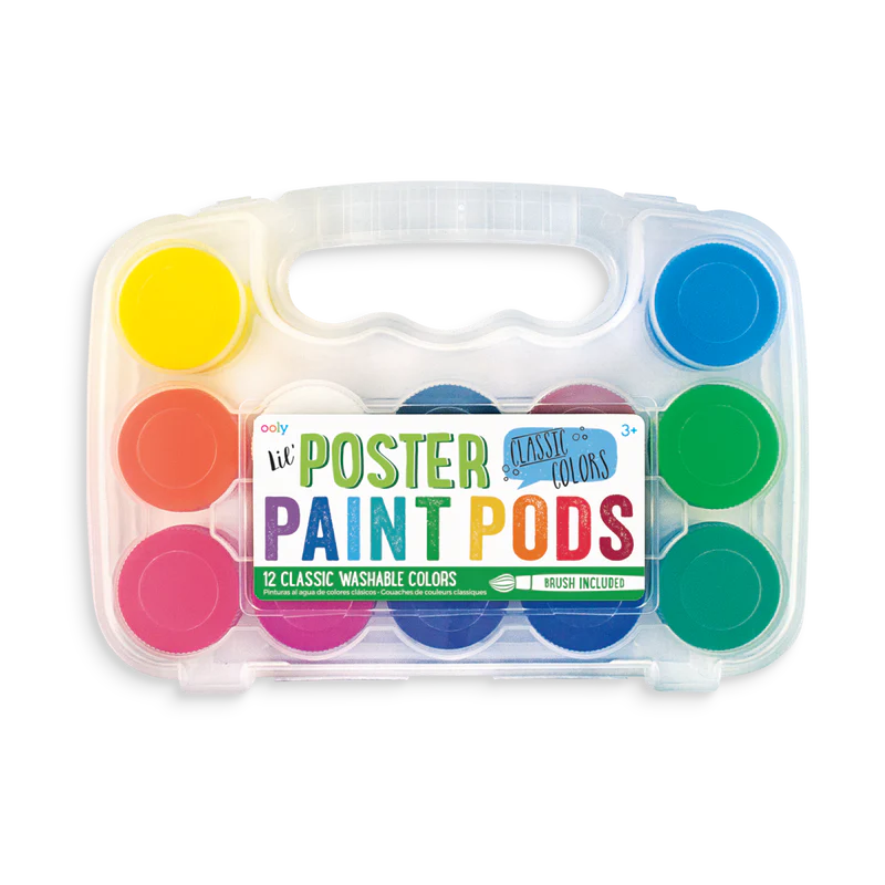 Ooly Lil' Poster Paint Pods, Classic Colors |Mockingbird Baby & Kids