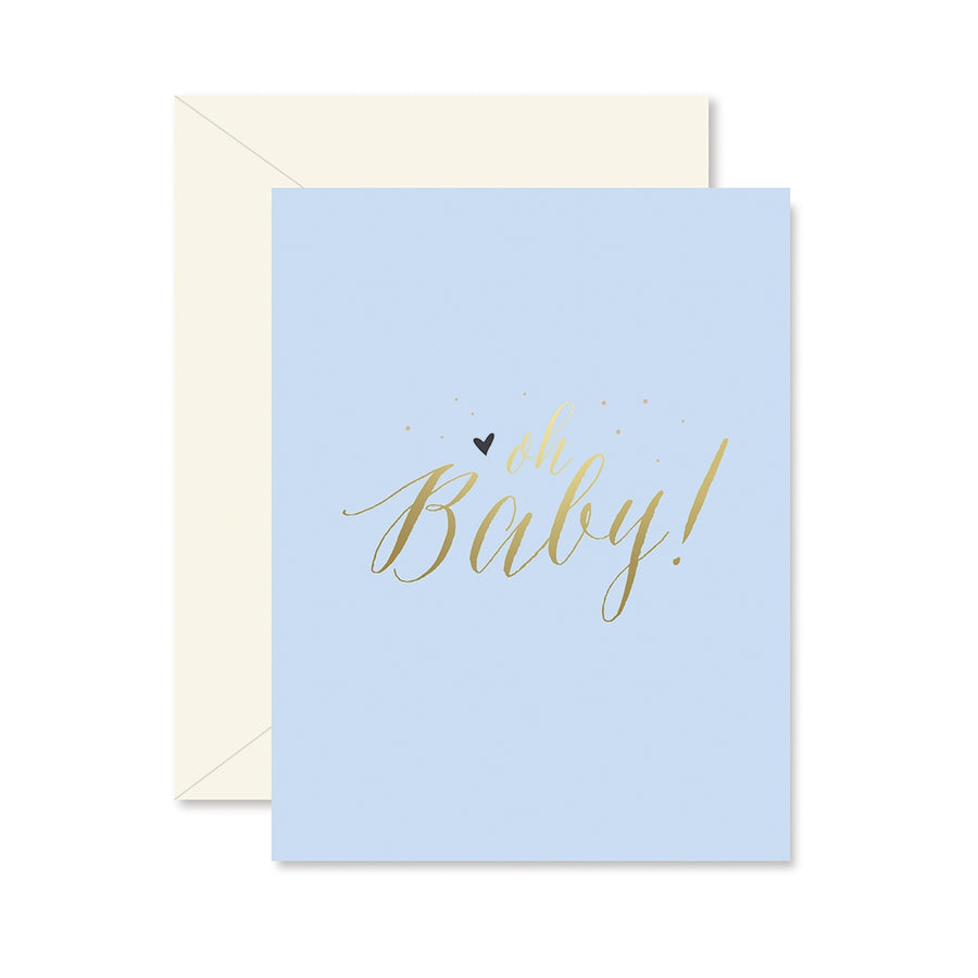 Ginger P. Designs Oh Baby Blue Card |Mockingbird Baby & Kids