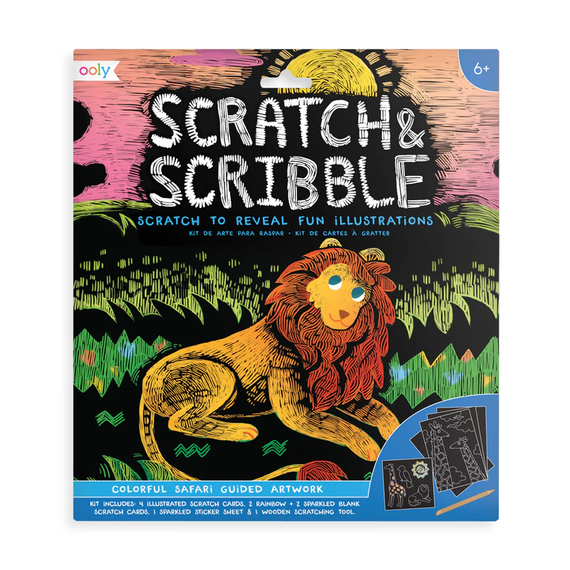 Ooly Scratch & Scribble - Colorful Safari |Mockingbird Baby & Kids Boutique