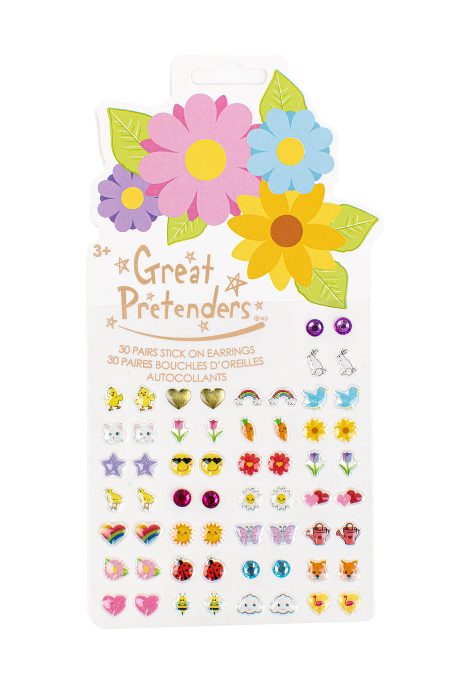 Great Pretenders Spring Flowers Stick On Earrings |Mockingbird Baby & Kids