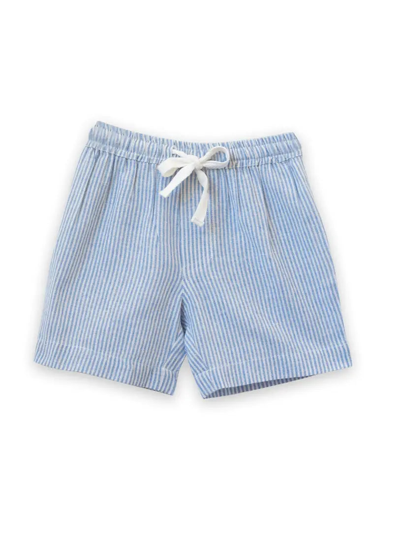 Beet World Everyday Shorts, Blue Stripe |Mockingbird Baby & Kids