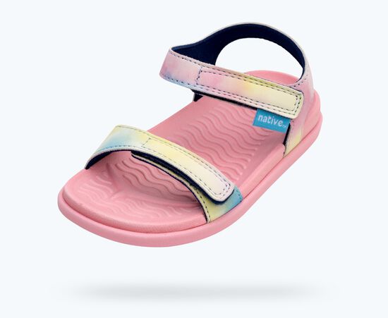 Native Shoes Charley Sugarlite Sandal, Princess Pink/ Princess Pink/ Pastel Tie Dye |Mockingbird Baby & Kids