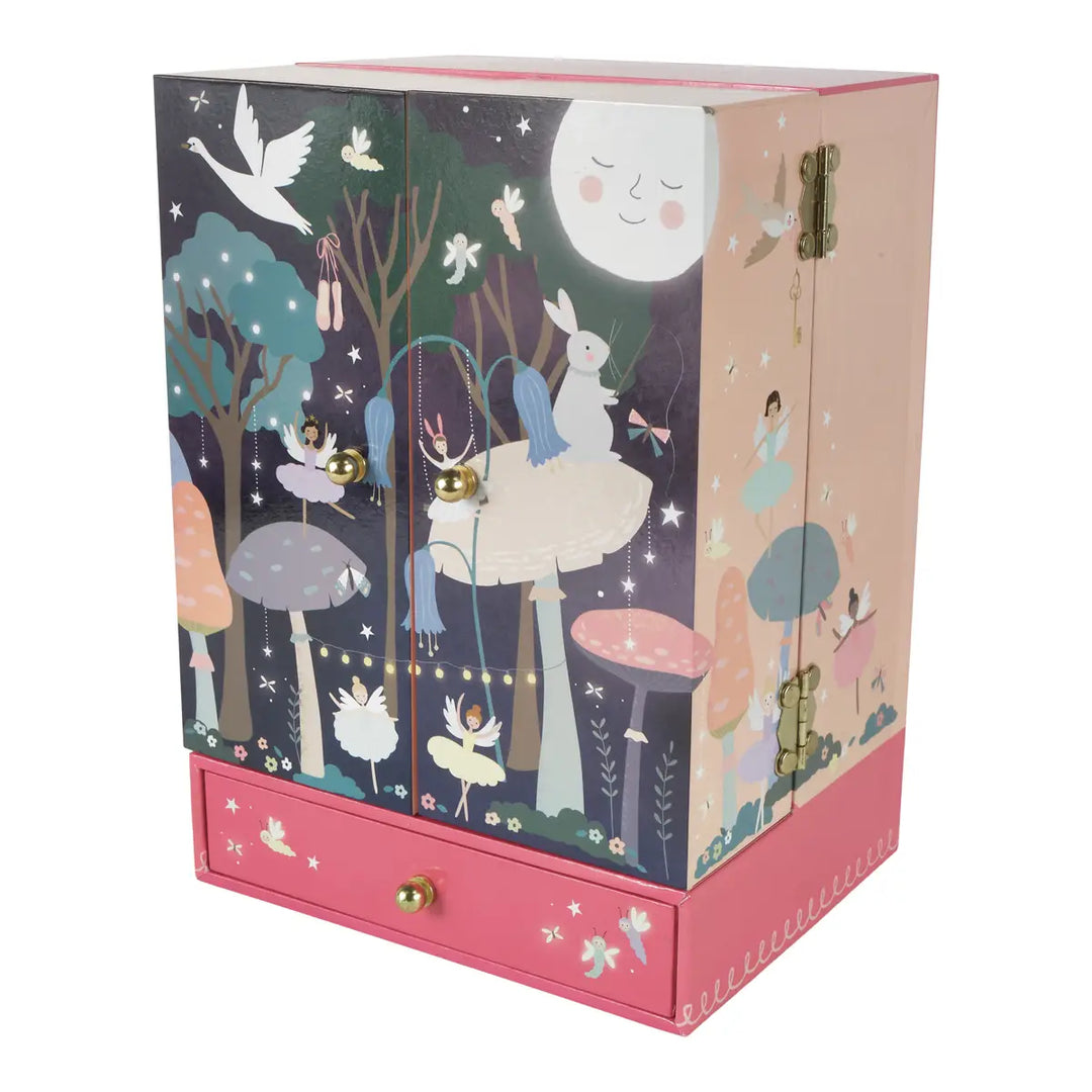 Enchanted Musical Jewelry Box Wardrobe with Drawer