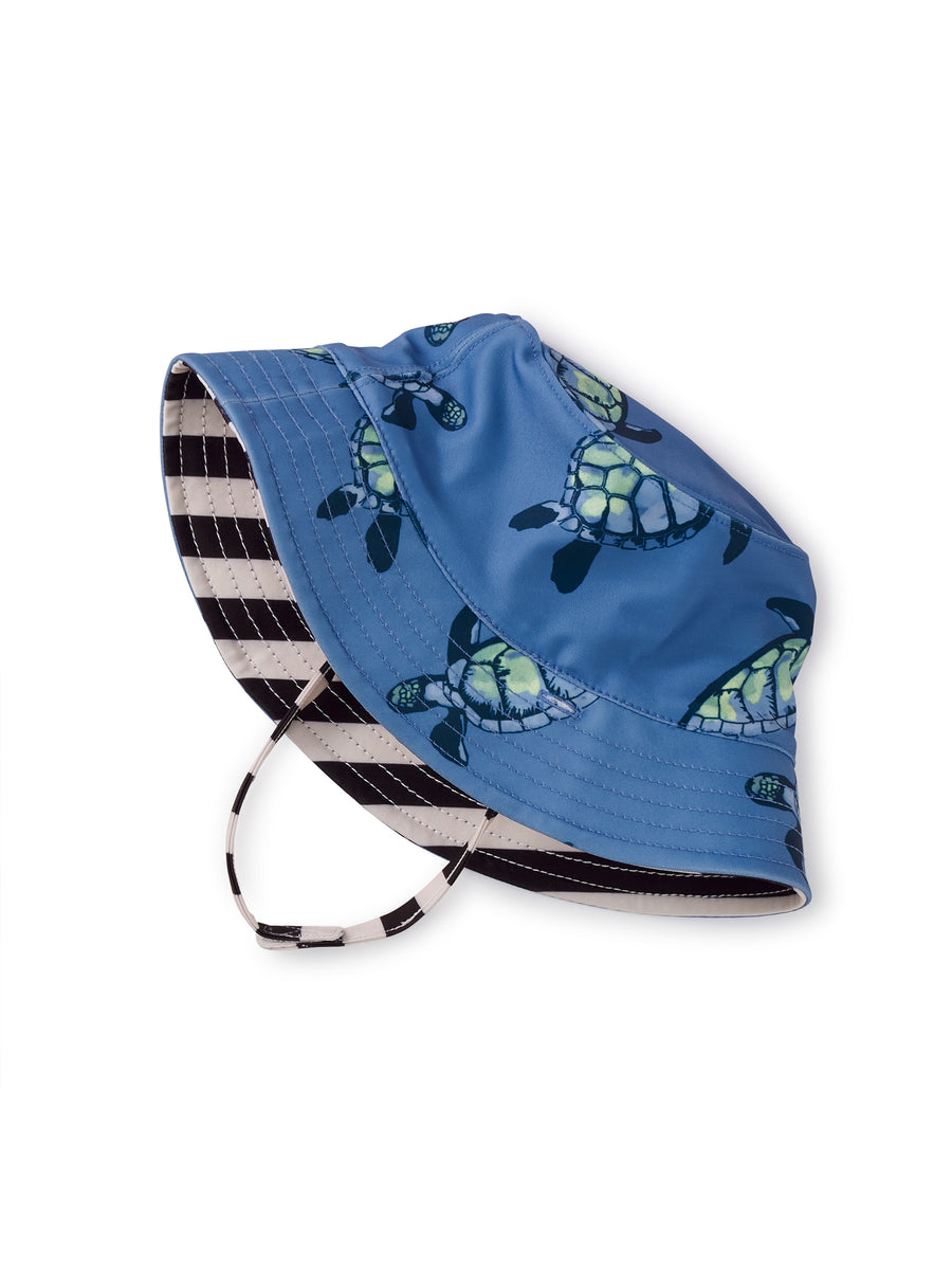 Tea Collection Reversible Sun Hat, Turtles on the Move |Mockingbird Baby & Kids