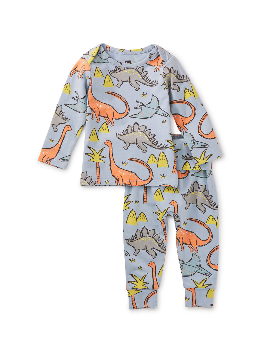 Tea Collection Baby Lap Shoulder Set, Baby Dinos |Mockingbird Baby & Kids
