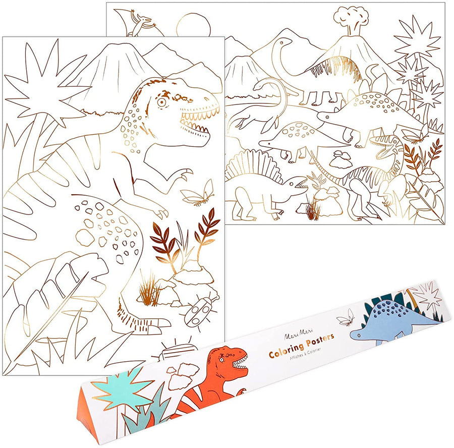 Meri Meri Dinosaur Kingdom Coloring Posters |Mockingbird Baby & Kids