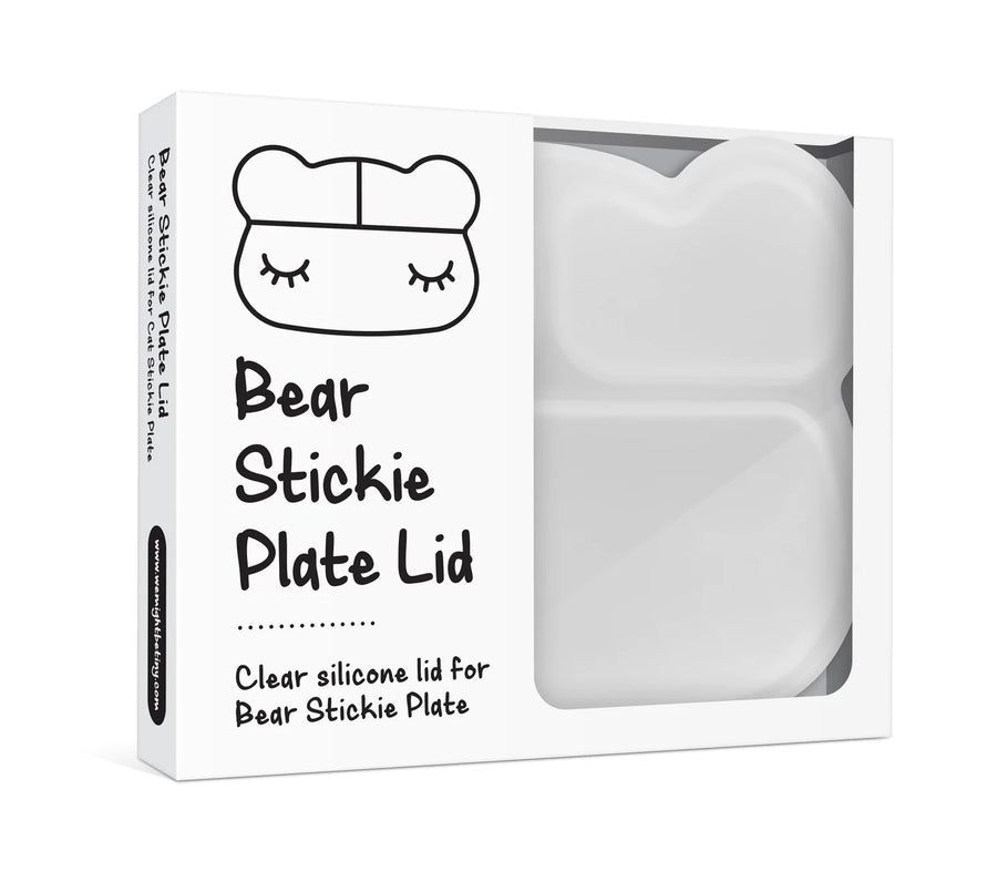 We Might Be Tiny Bear Stickie® Plate Lid |Mockingbird Baby & Kids