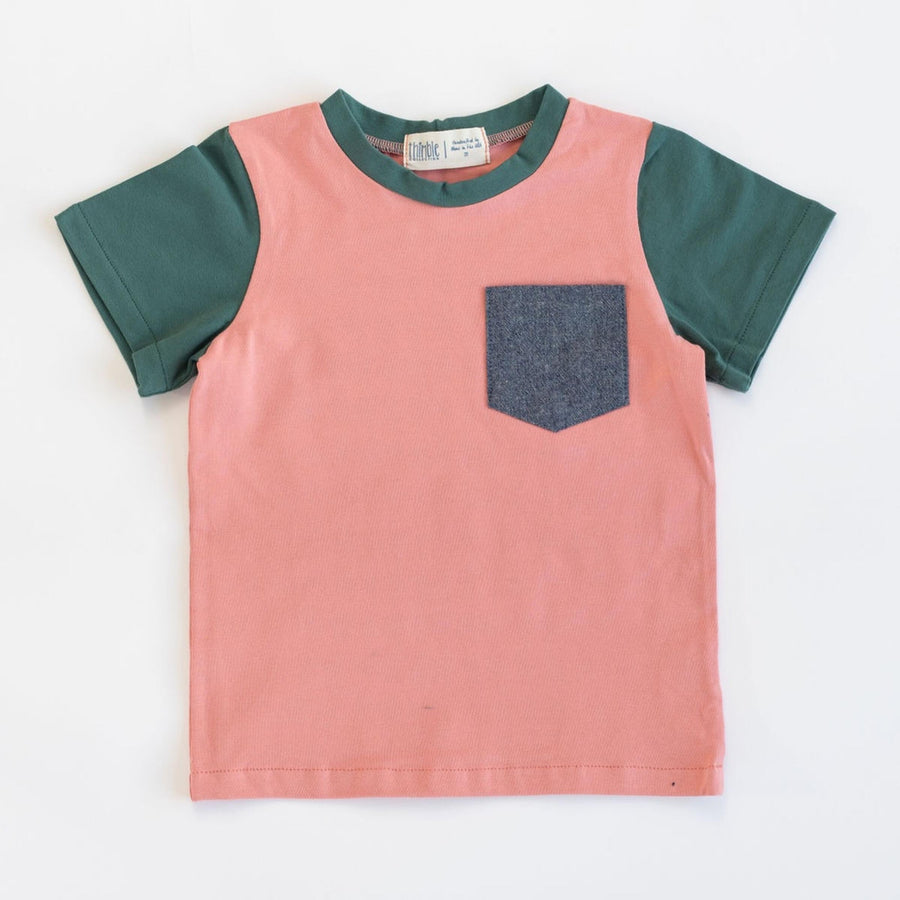 Thimble Collection Colorblock Pocket Tee in Reef |Mockingbird Baby & Kids