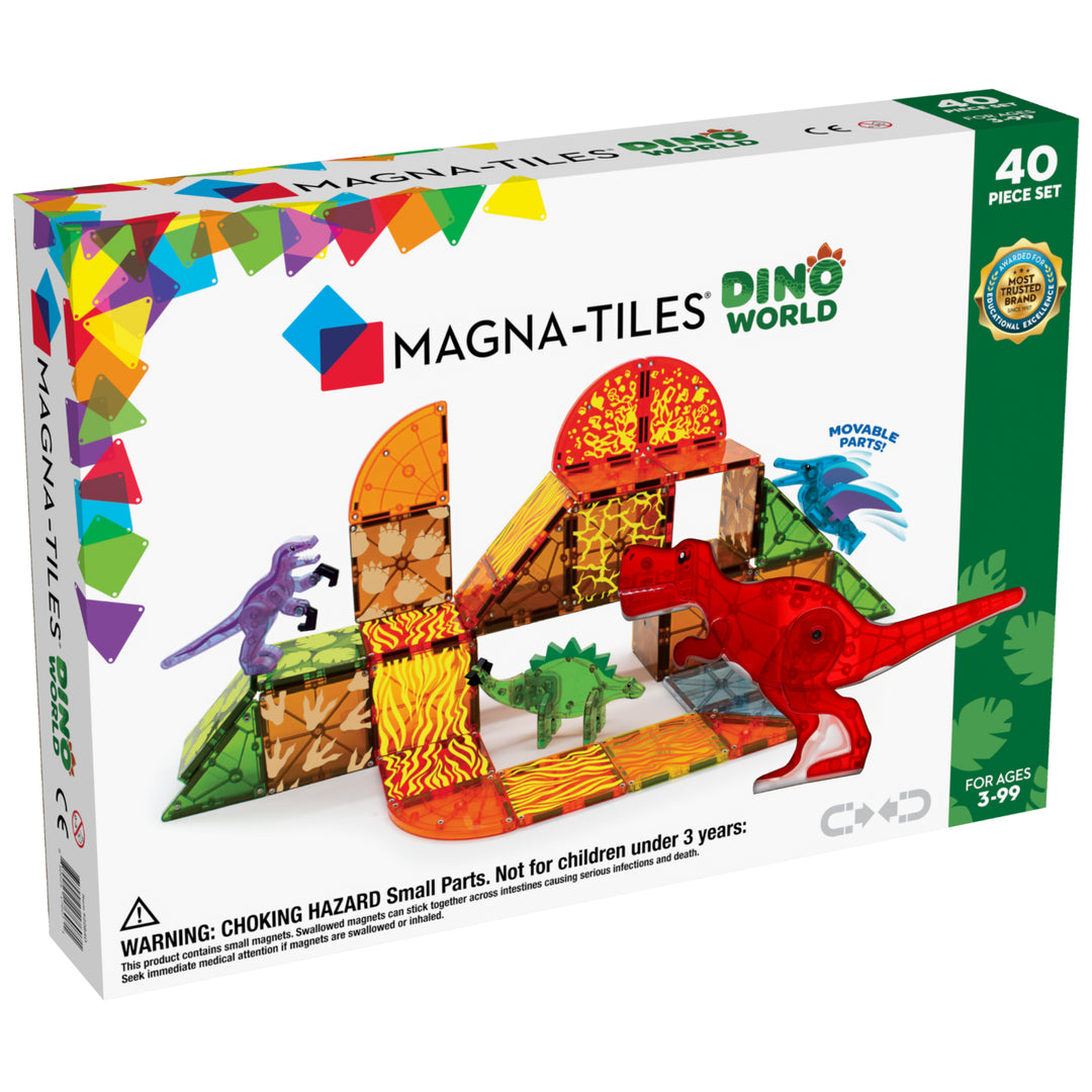 Magnatiles Magna-Tiles® Dino World 40-Piece Set |Mockingbird Baby & Kids