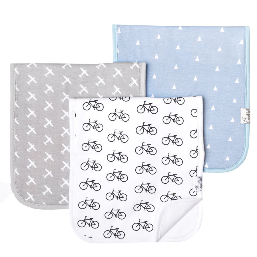 Copper Pearl Cruise Burp Cloth Set (3-Pack) |Mockingbird Baby & Kids