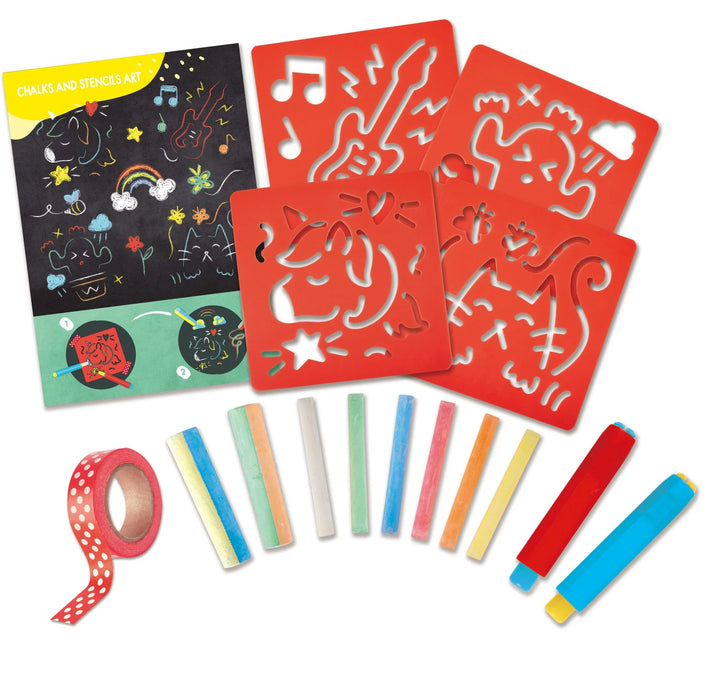 Hape Toys Chalks and Stencils Art Set |Mockingbird Baby & Kids