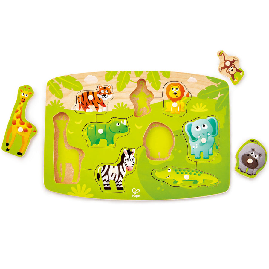 Hape Toys Jungle Peg Puzzle |Mockingbird Baby & Kids