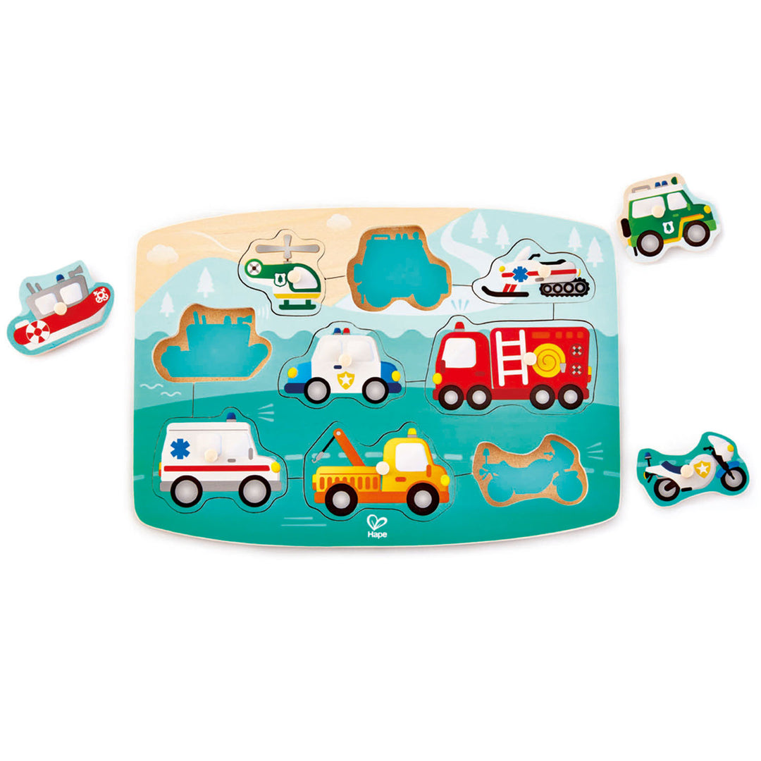 Hape Toys Emergency Peg Puzzle |Mockingbird Baby & Kids