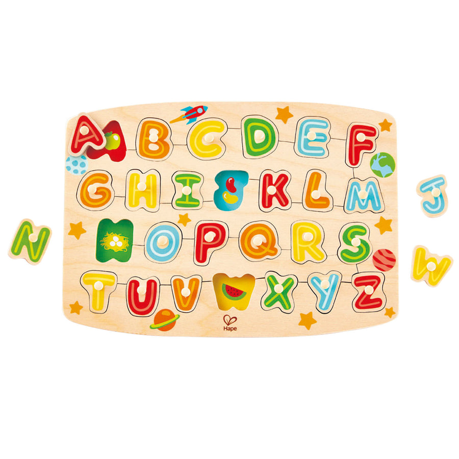 Hape Toys Alphabet Peg Puzzle |Mockingbird Baby & Kids