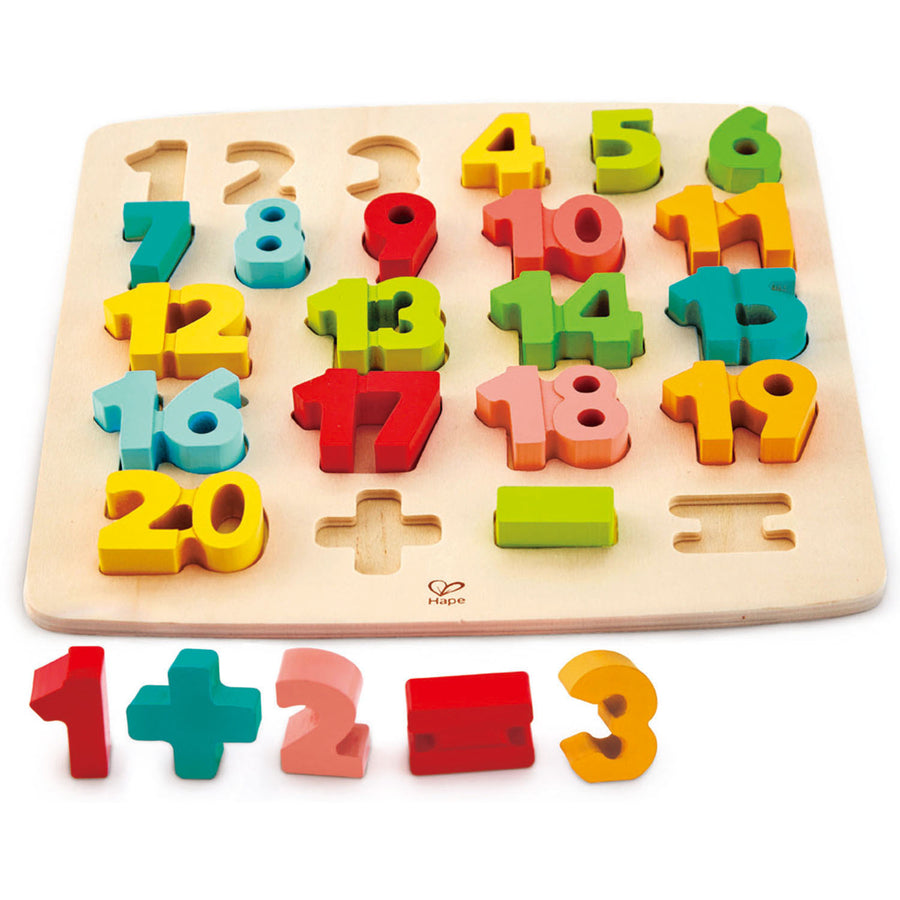 Hape Toys Chunky Number Math Puzzle |Mockingbird Baby & Kids
