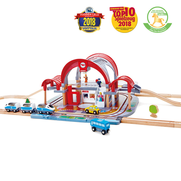 Hape Toys Grand City Station Train Set |Mockingbird Baby & Kids