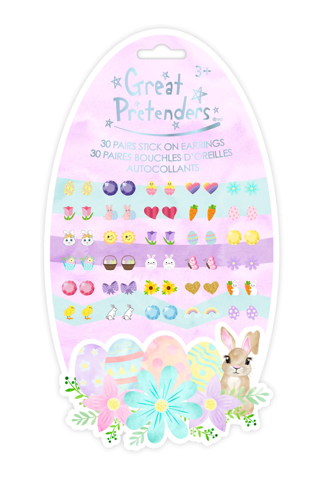 Great Pretenders Easter Bunny Stick On Earrings |Mockingbird Baby & Kids