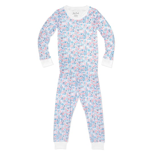 Joy Street Kids Love Two Piece Pajama Set, Violets are Blue |Mockingbird Baby & Kids
