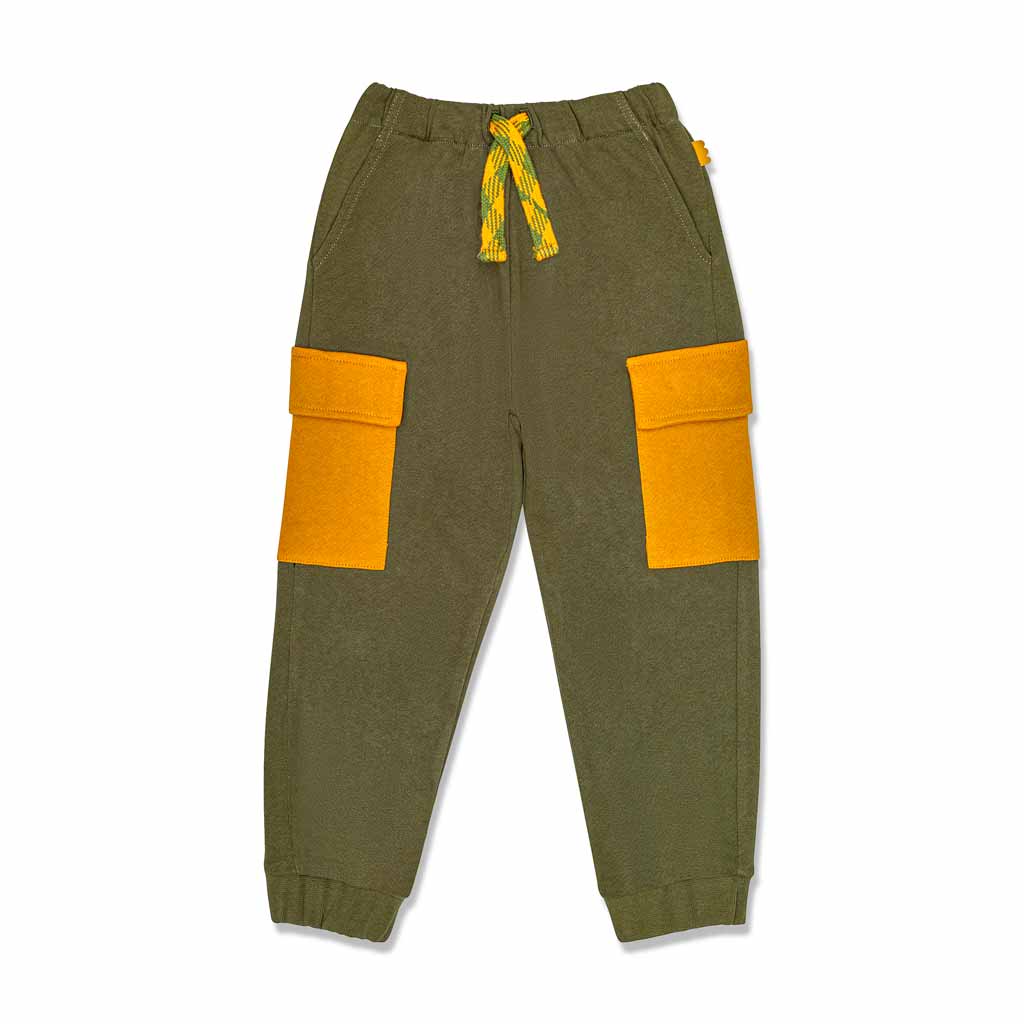 Mon Coeur Olive Cargo Pocket Jogger |Mockingbird Baby & Kids