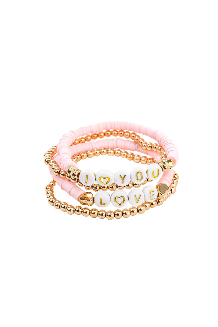 Great Pretenders Pink Love Bracelet Set |Mockingbird Baby & Kids