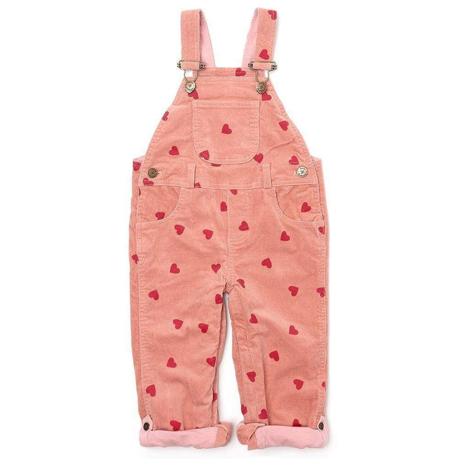 Dotty Dungarees Heart Print Corduroy Overalls |Mockingbird Baby & Kids