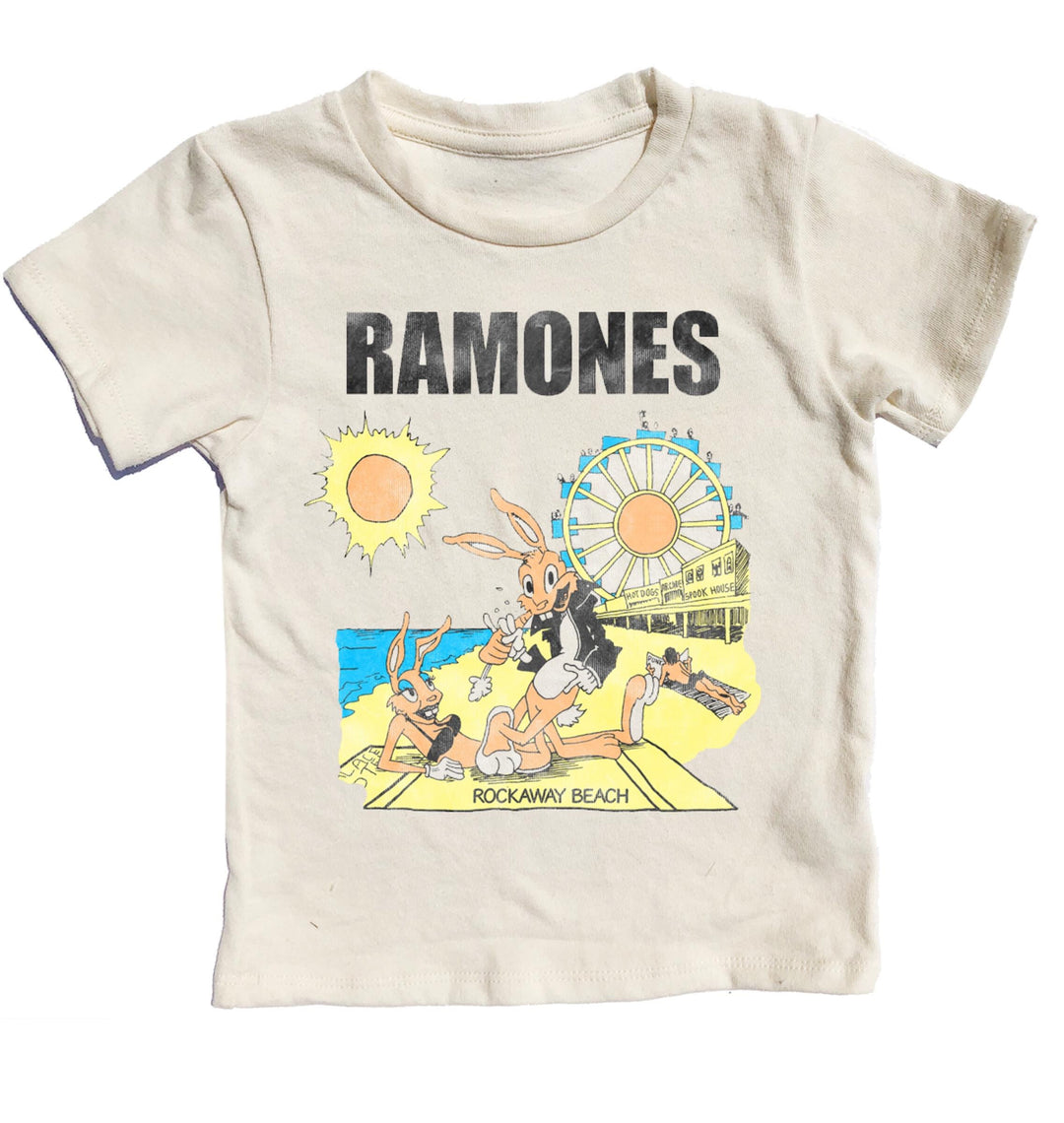 Rowdy Sprout Ramones Short Sleeve Tee, Dirty White |Mockingbird Baby & Kids