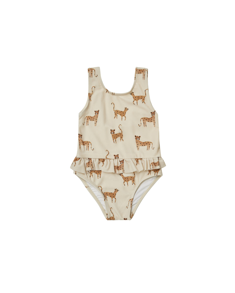 Rylee + Cru Skirted One-Piece Swimsuit, Leopard |Mockingbird Baby & Kids