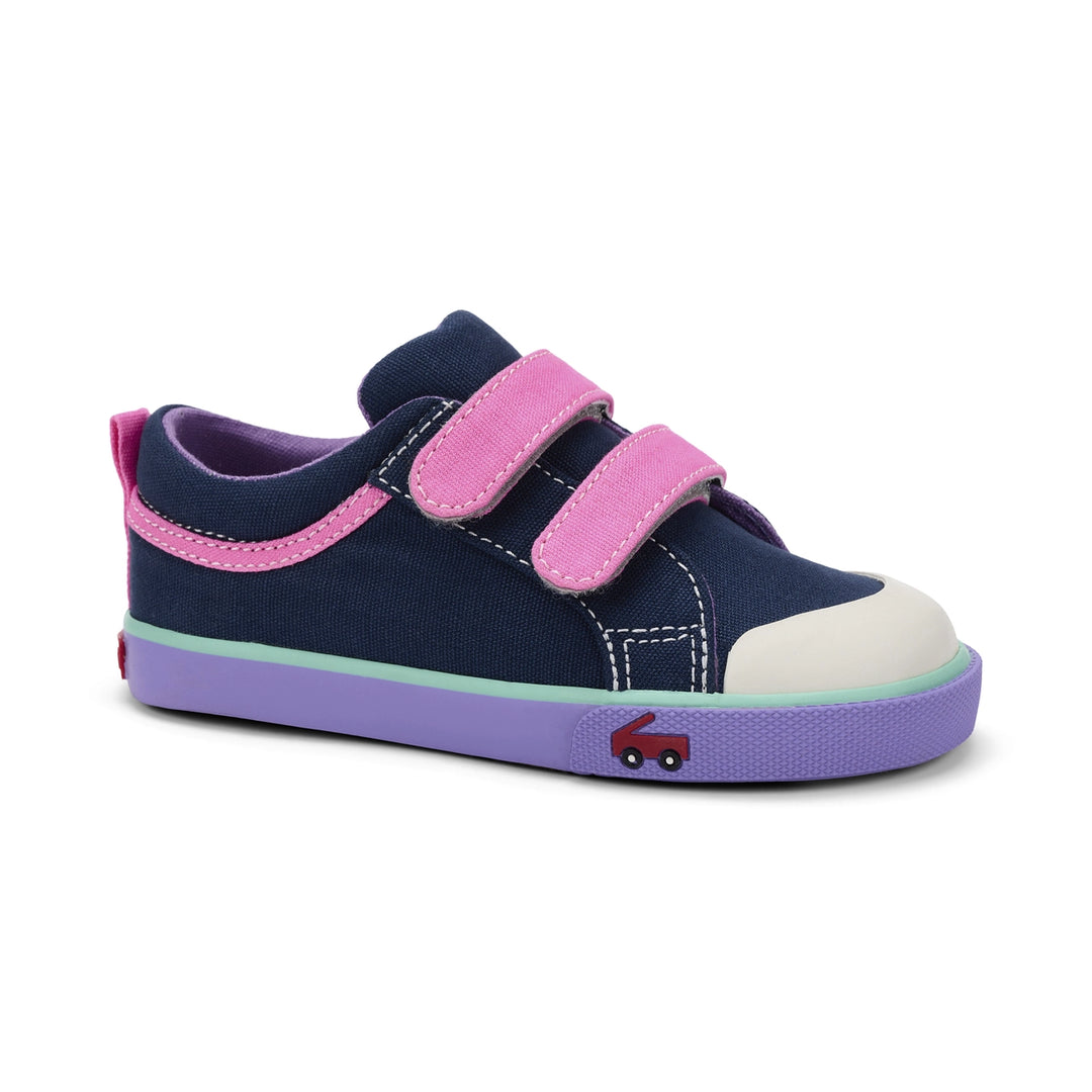 See Kai Run Robyne Sneaker, Navy/Hot Pink |Mockingbird Baby & Kids