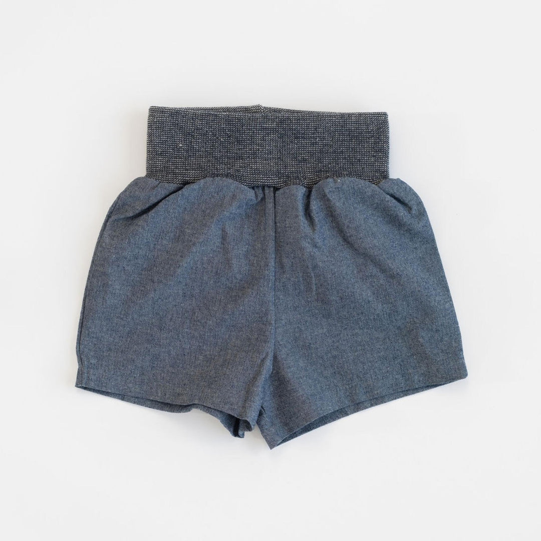 Thimble Collection Easy Short in Dark Chambray |Mockingbird Baby & Kids